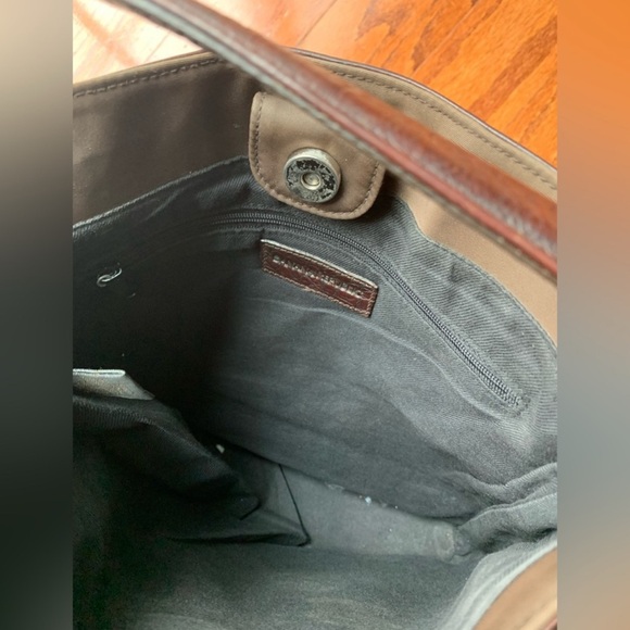 Banana Republic Dark Brown and Black Messenger Bag - Picture 3 of 4